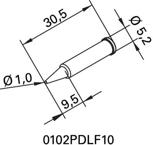 Ersa Soldeertip | potloodtip | breedte 1 mm | 0102 PDLF10 SB | 2 stuks 0102PDLF10 SB