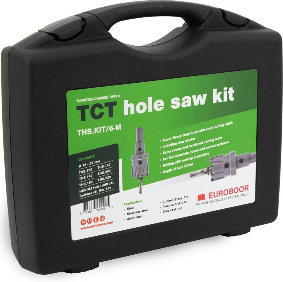 Euroboor gatzaagset 12 14 16 18 20 22 mm THS.KIT 6-M