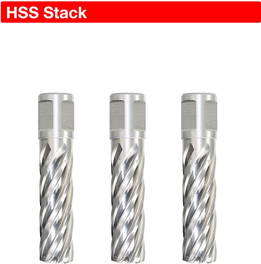 Euroboor HSS kernboor Ø 22 mm x 55 mm voor stapelsnede HCPL.220