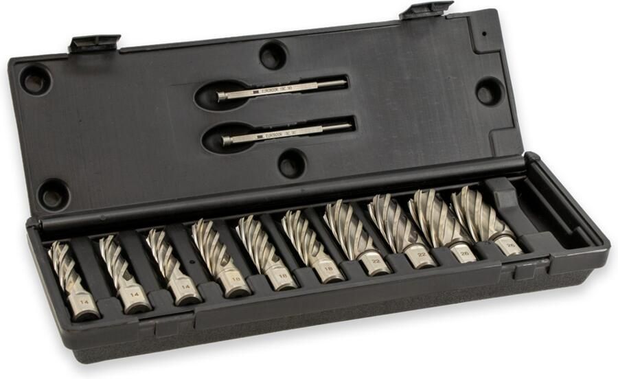 Euroboor HSS kernboorset 10-delig metrisch HSS.KIT 10L-M2