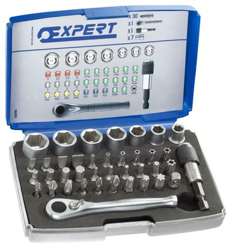 Expert by Facom bits en doppen 1 4" | 39 stuks | incl. koffer | E131705