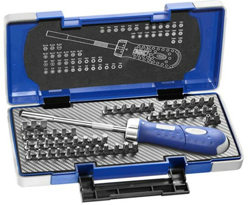 Expert by Facom revolver schroevendraaier bitset 1 4" | 59 stuks | incl. koffer | E160804