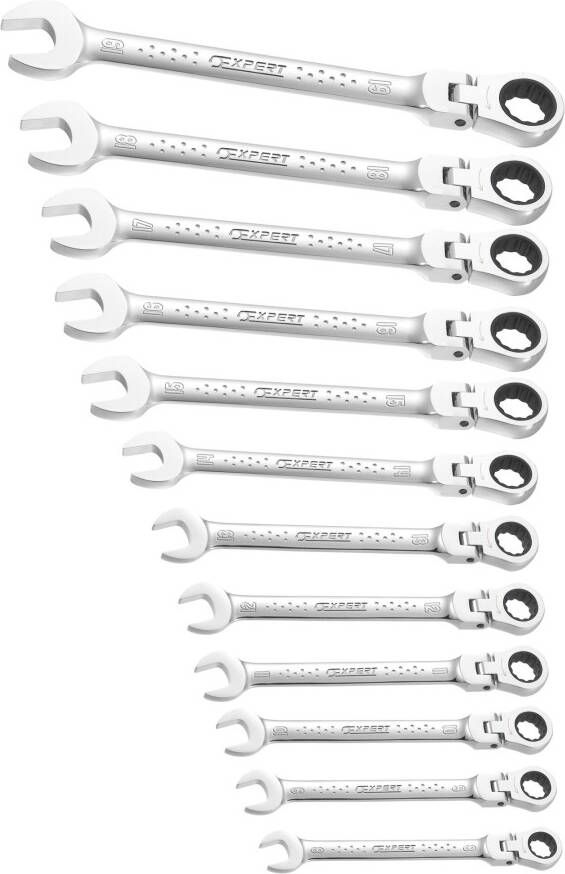 Expert by Facom Set van 12 Scharnierende Ratelringsteeksleutels E111102