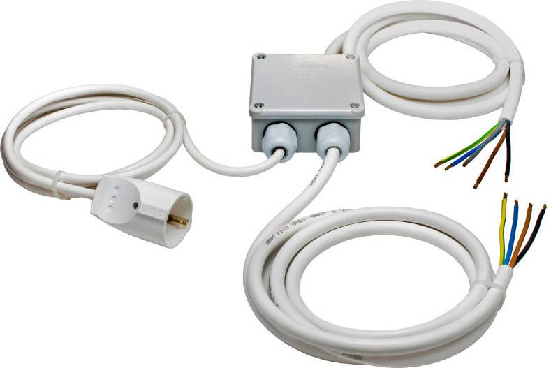 Eyckhaus Keuken aansluitdoos splitser set 2 m | wit 2200