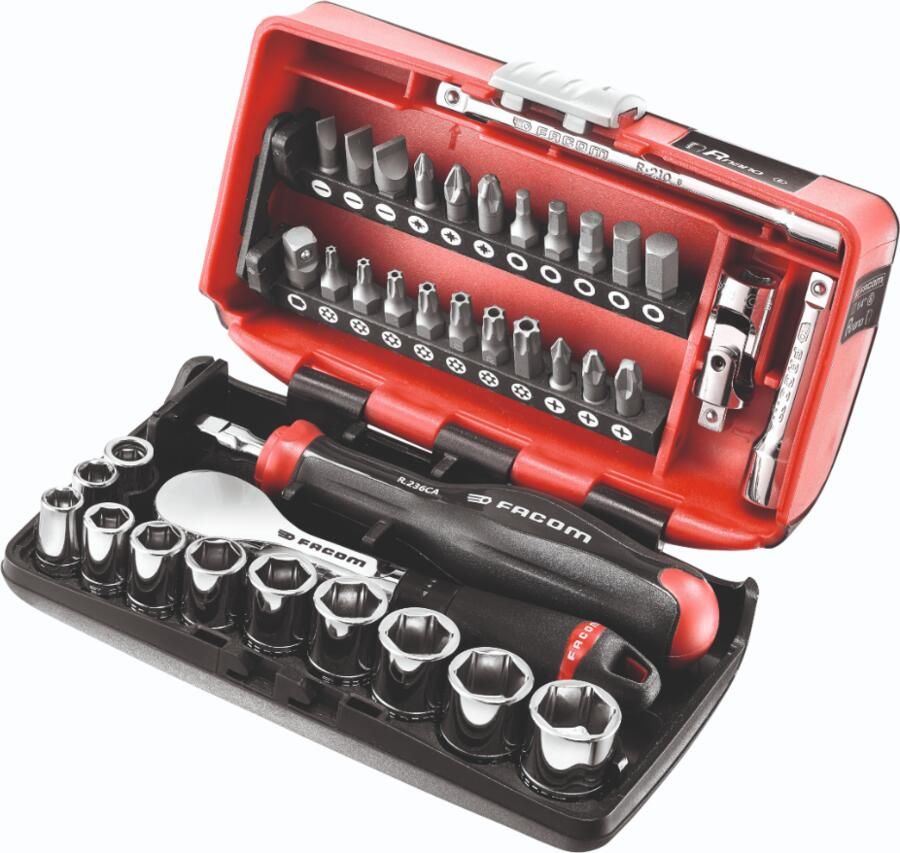 Facom 1 4 Socket Set 6Pt 5.5-14Mm R.181 38Pc R.181NANOPB - Foto 1