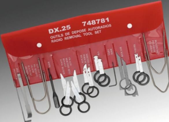 Facom 20-delige set om auto radio's te demonteren DX.25