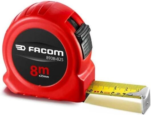 Facom 893B MEETLINT DUBBELZIJDIG 8 M MET BLOKKERING-ABS HUIS 893B.825PB