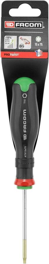 Facom ATX Protwist Schroevendraaiers voor Torx Schroeven | 15 x 75 mm ATX15X75PB