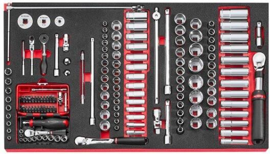 Facom foam module 1 4" 1 2" 3 8" ratel & doppen ogv grip m4 MODM.XXL1GRP