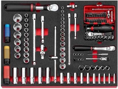 Facom foam module 1 4" 1 2" 3 8" ratels & doppen ogv grip m3 MODM.L1GRP
