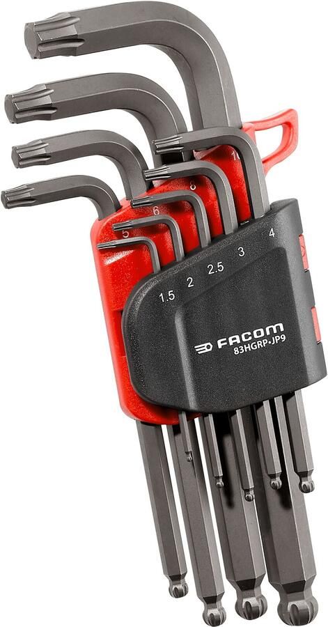 Facom lange inbussleutel ogvgrip set 9 pcs 83HGRP.JP9PB