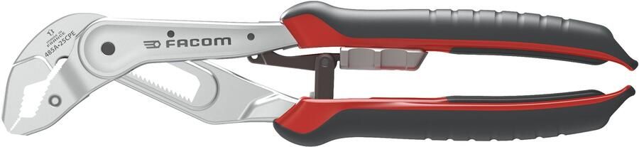 Facom multigrip tang met doorgestoken scharnier en automatische vergrendeling bi-materiaal handgreep 250mm 485A.25CPEPB