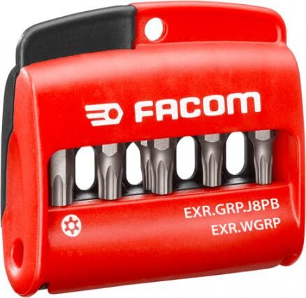 Facom set schroefbits 1 4" resistorxogvgrip 8-delig EXR.GRP.J8PB