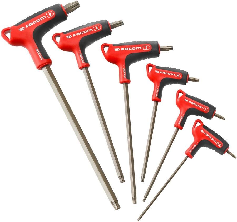 Facom set sleutel ogvgrip t-handgreep 6-kant 6-delig 84HGRP.J6PB