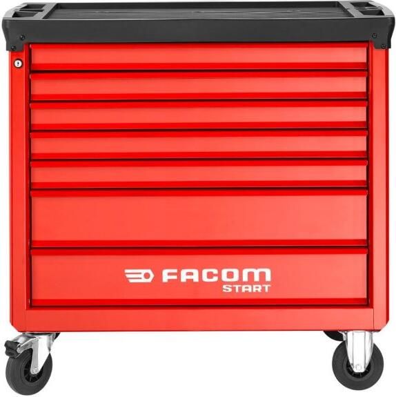 Facom start gereedschapswagen 7 laden m4 rood gevuld met 4 foam modules m4 START.M4ACM