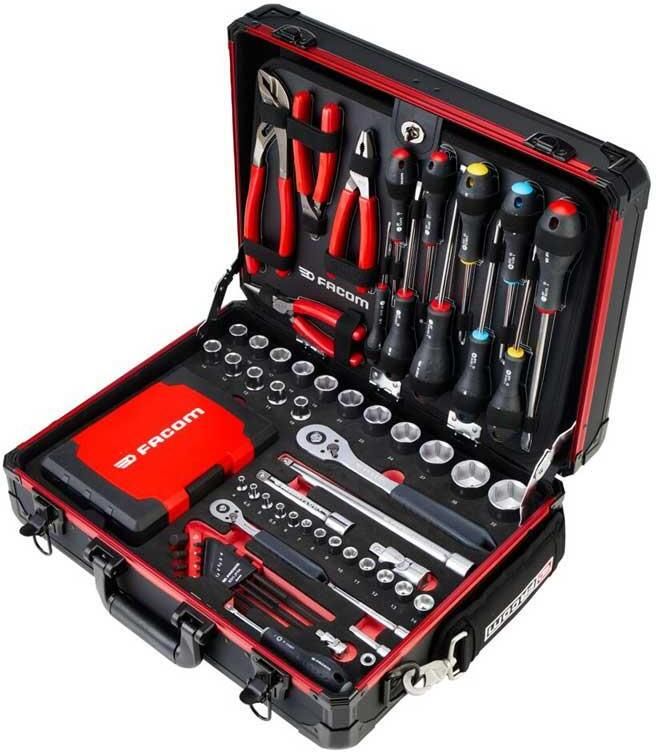 Facom start maintenance koffer in aluminium met gereedschap set (181-delig) BV.GMS181PB