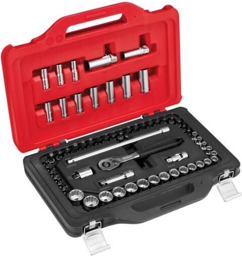 Facom start set in koffer met ratel doppen 3 8" twin box 62-delig JL.151-EP62PB