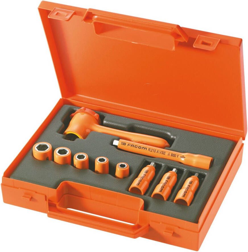 Facom geïsoleerde set 10 gereedschappen 1 4" R.400AVSE