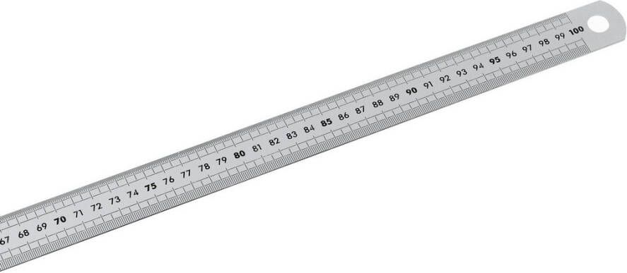 Facom halfstijve rvs-linialen lang model enkelzijdig 1000 mm
