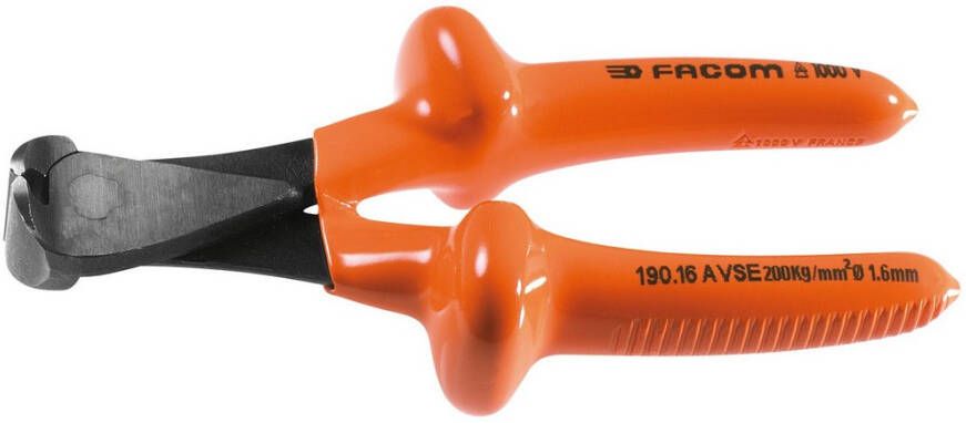 Facom kopkniptang voor harde draad geisoleerd 16cm 190.16AVSE