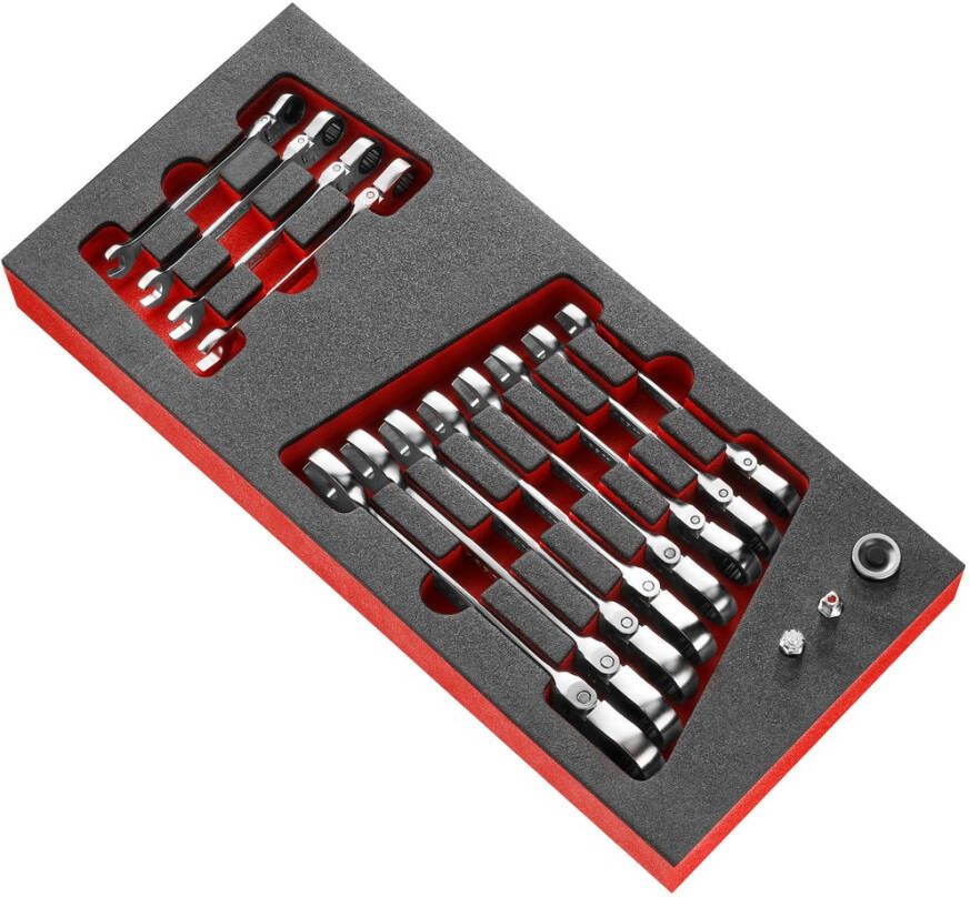 Facom module 12 scharnierende ringsteekratelsleutels MODM.467BFJ12PB