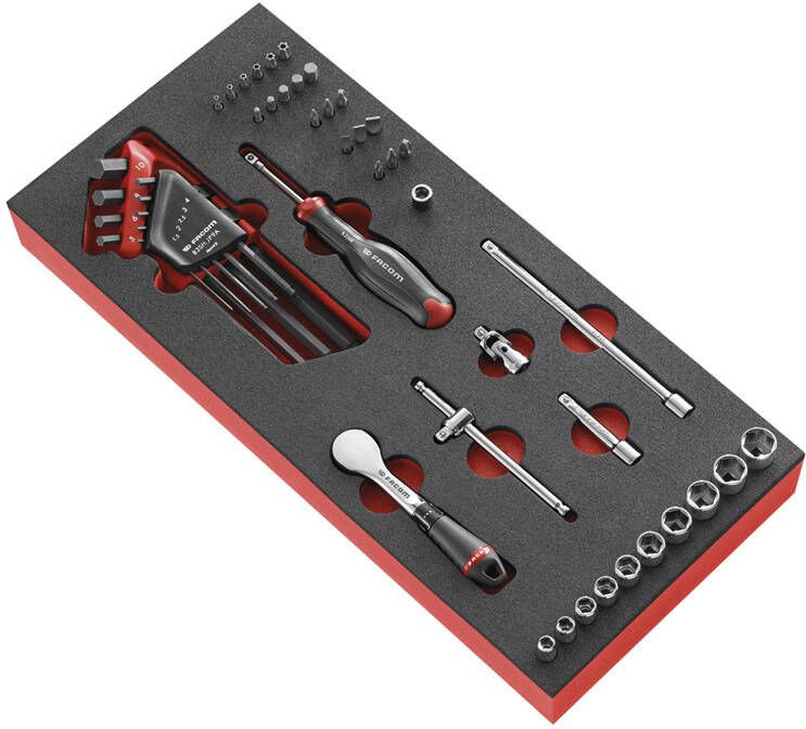 Facom Module | 1 4 SOCKET | FOAM | MOD 6PT MM | R.181 46PC MODM.R181-36PB