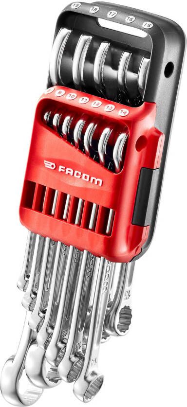 Facom Set Combinatiesleutels in Koffer | Metrisch | 12-delig | 7 tot 19 mm 440.JP12A