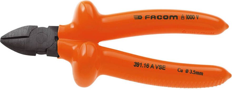 Facom Zijkniptang voor Koperdraad Geïsoleerd | 1000 V | VSE-serie 391.16AVSE