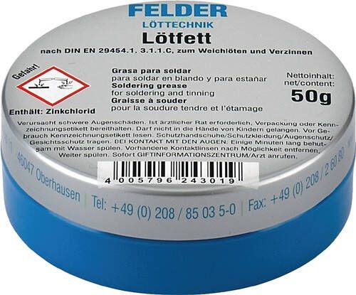 Felder Soldeervet | 50 g | voor zachtsolderen | 5 stuks 243100351