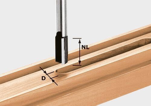 Festool Accessoires Groeffrees HW schacht 8 mm HW S8 D24 20 | 490974