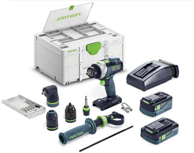 Festool Accu-klopboormachines TPC 18 4 5 0 4 0 I-Set XL QUADRIVE 577622