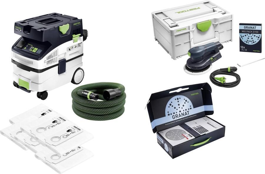 Festool CTM MIDI ETS EC GR FIS Combinatieset Mobiele Stofzuiger + Excenterschuurmachine in Systainer 578866