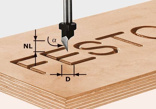 Festool Accessoires HS S8 D11 60° Graveerfrees | 491002