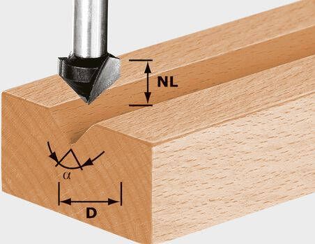 Festool Accessoires HS S8 D11 9 5 60° V-groeffrees | 490997