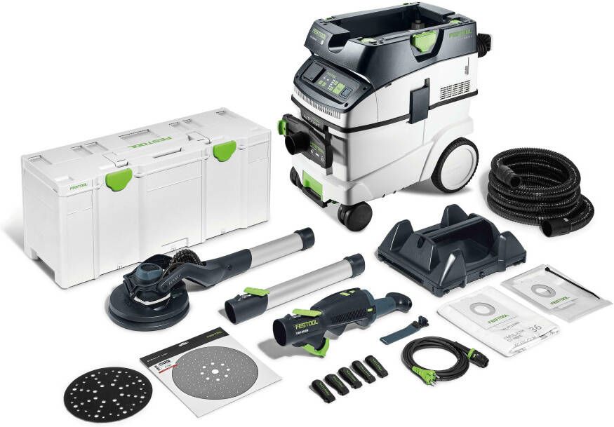 Festool PLANEX LHS 2 225 EQI CTL 36-Set Langnek-schuurmachine- en stofzuigerset | Geavanceerde schuurtechnologie 578424