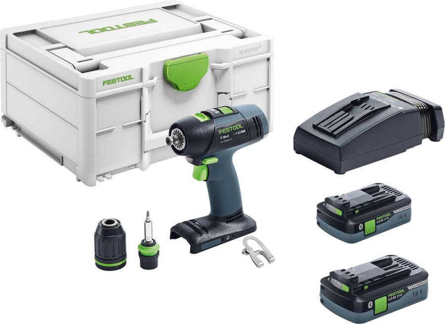 Festool T 18+3 HPC 4 0 I-Plus Accuschroefboormachine | Li-ion 4.0Ah 576446