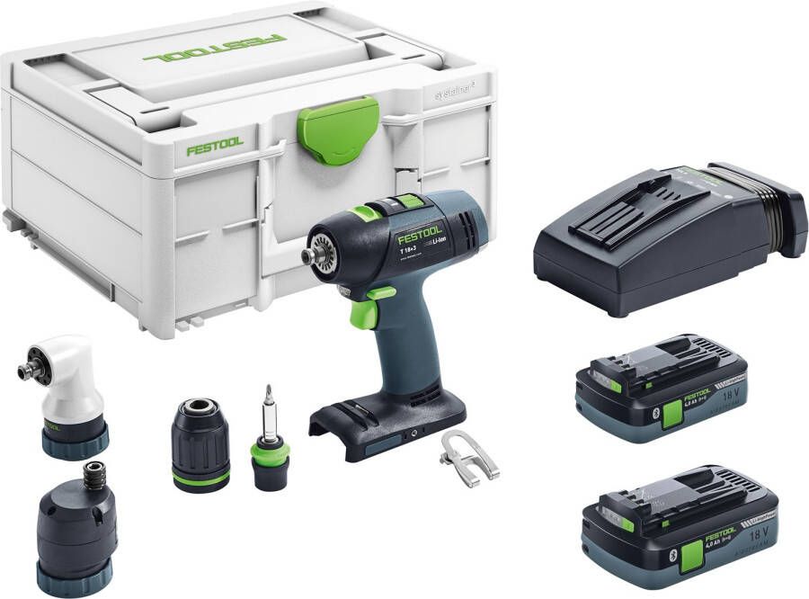 Festool T 18+3 HPC 4 0 I-Set Accu-schroefboormachine 576455 576989