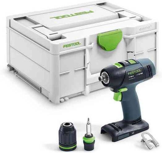 Festool T 18+3 Li Basic Accuschroefboormachine | zonder accu&apos;s en lader 576448