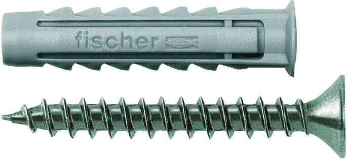Fischer Plug SX 6 x 30 met schroef 70021 50 stuk(s) 70021