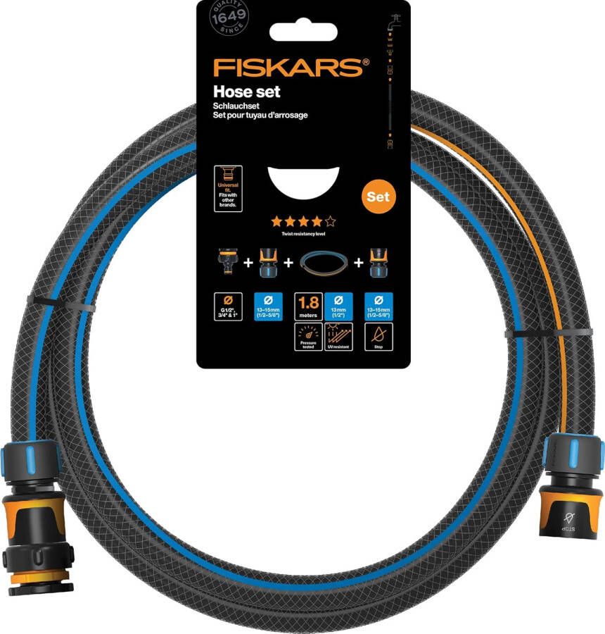 Fiskars Tuinslangset 13 mm (1 2") 1 8 m 1057621