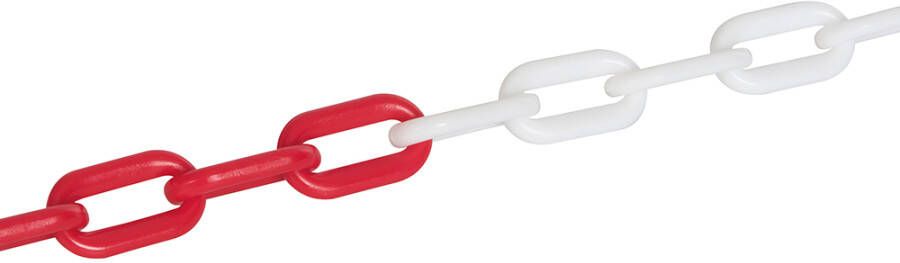 Fixman Plastic ketting | 6 mm x 5 m rood wit 615292