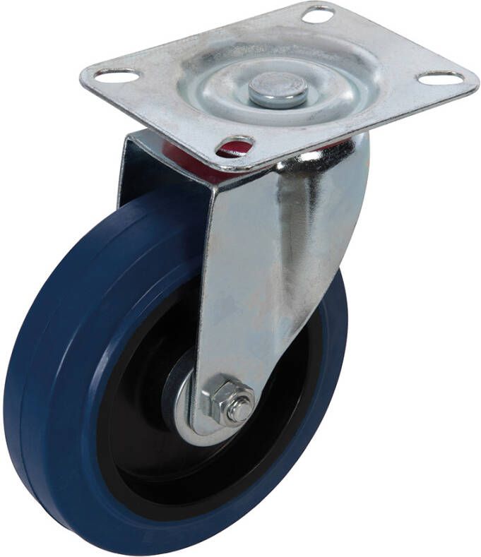 Fixman Rubberen zwenkwiel | 125 mm 180 kg blauw 200263