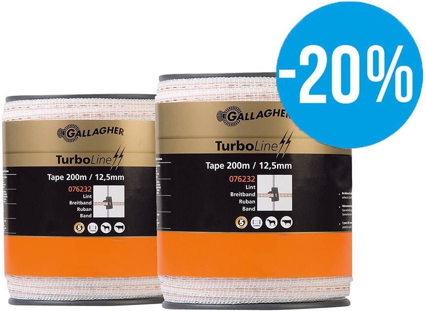 Gallagher Duopack TurboLine lint 12 5mm wit 2x200m 079445