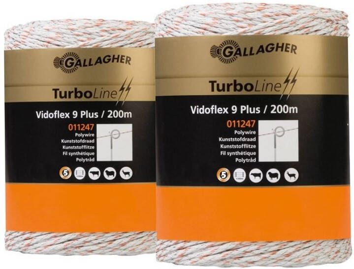 Gallagher Duopack Vidoflex 9 TurboLine Plus wit 2x200m 069316