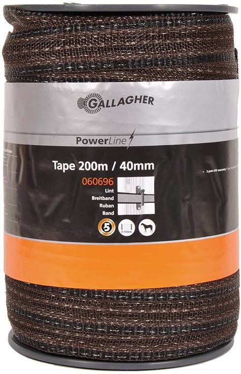 Gallagher PowerLine lint 40mm terra 200m 060696