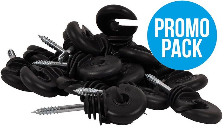 Gallagher Promopack Schroef-ringisolator zwart 071074