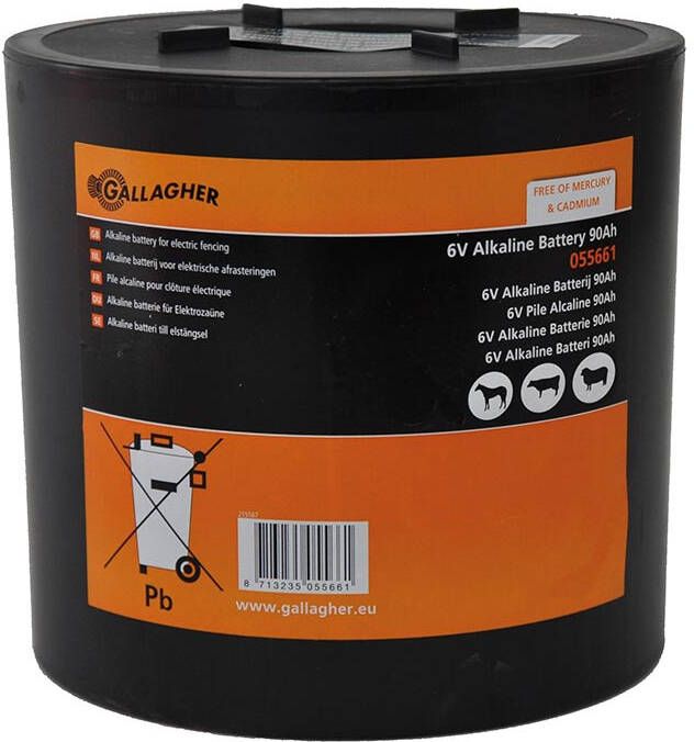 Gallagher Ronde Alkaline batterij 6V 90Ah 180x180x170mm 055661
