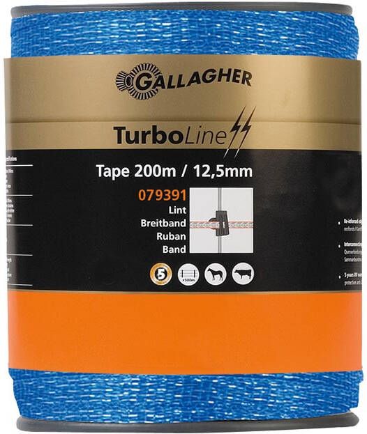 Gallagher TurboLine lint 12 5mm blauw 200m 079391