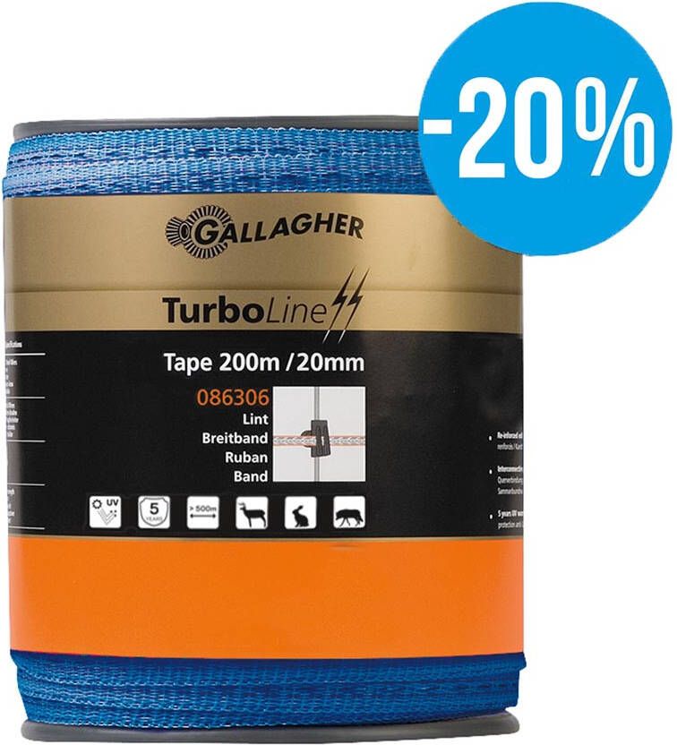 Gallagher TurboLine lint 20mm blauw 200m 086306