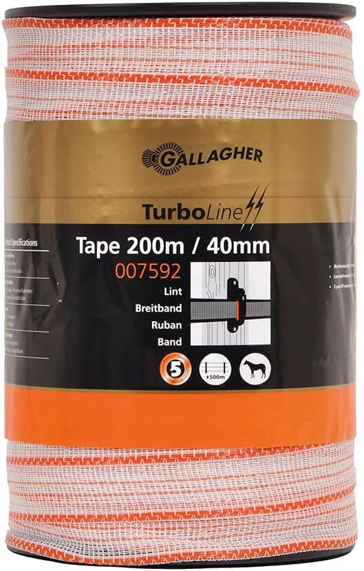 Gallagher TurboLine lint 40mm wit 200m 007592